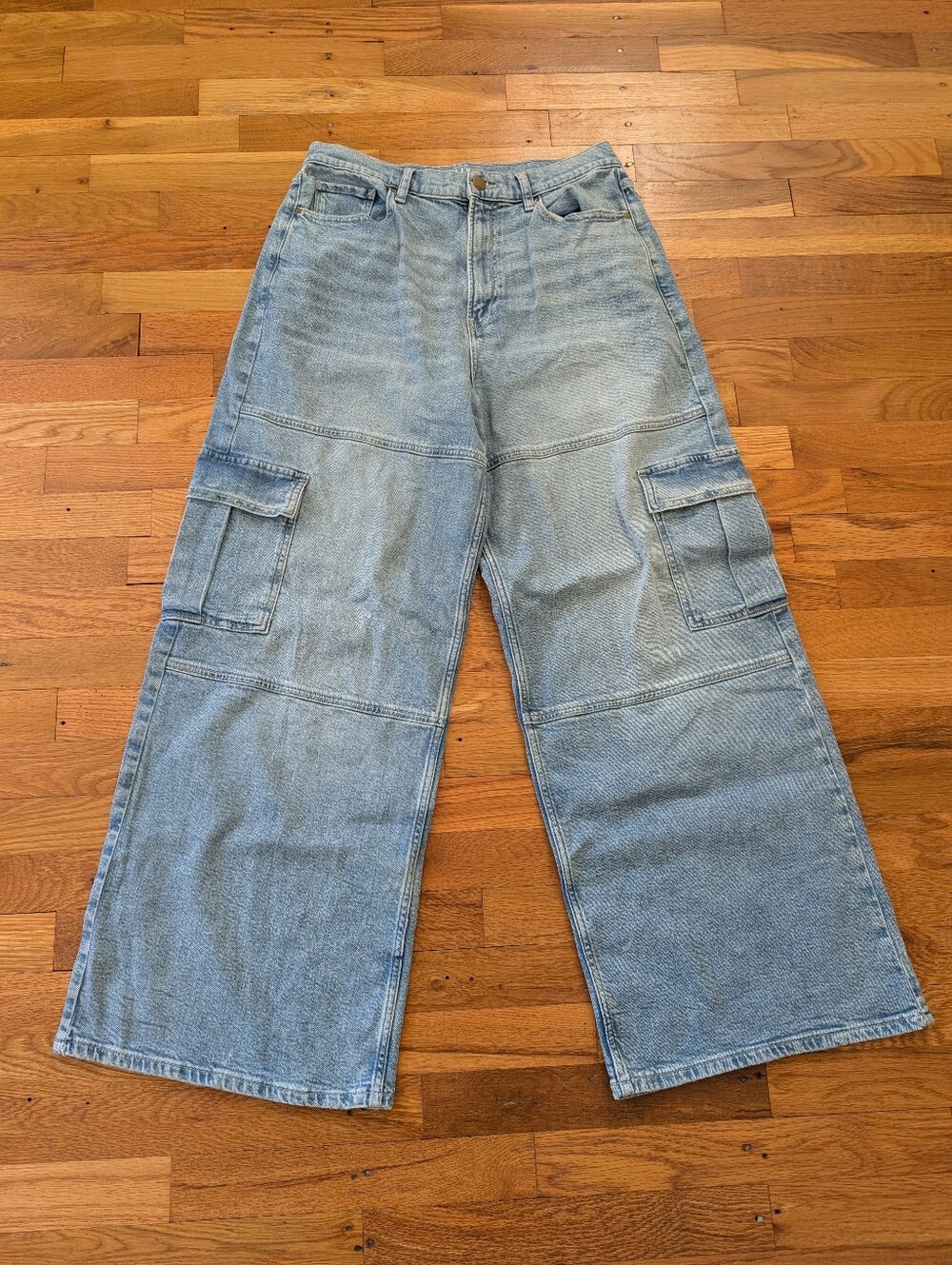 a.n.a Light Blue Highest-Rise Wide Leg Jeans